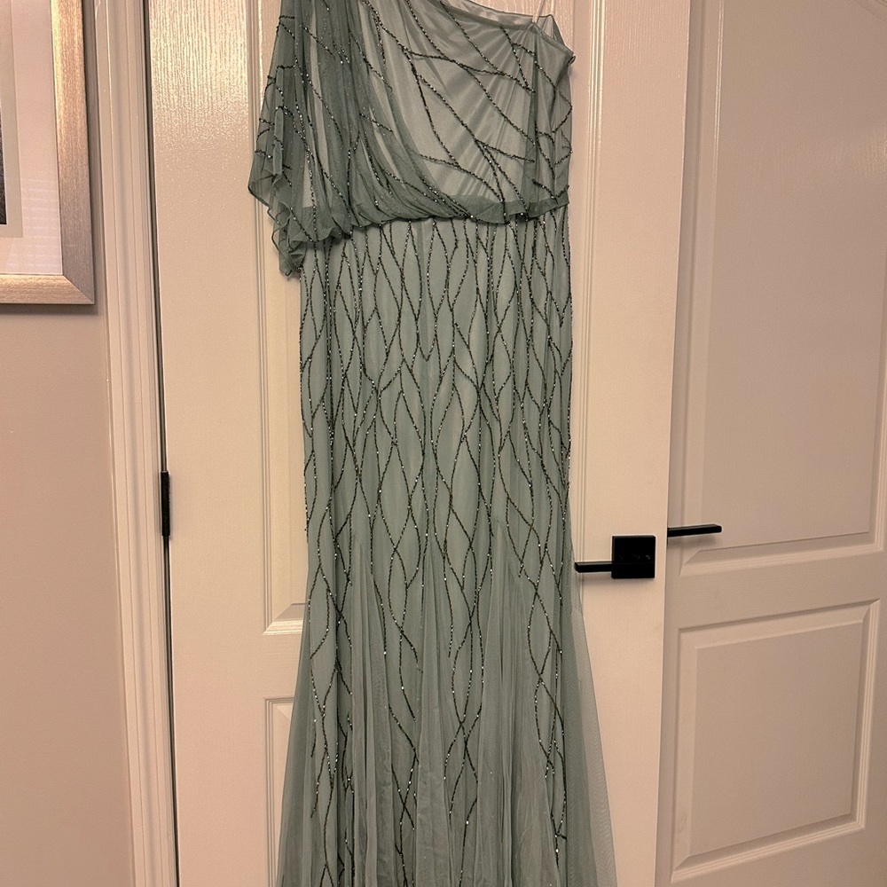 Adrianna Papell One Shoulder Gown Dress